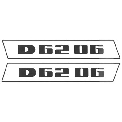 Deutz D6206 Schwarz bis 1974 Schlepper Traktor Aufkleber Klebefolie Klein Schmal