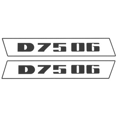 Deutz D7506 Schwarz bis 1974 Schlepper Traktor Aufkleber Klebefolie Klein Schmal