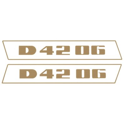 Deutz D4206 Gold bis 1974 Schlepper Traktor Aufkleber Klebefolie Klein Schmal