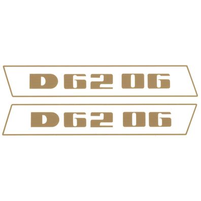 Deutz D6206 Gold bis 1974 Schlepper Traktor Aufkleber Klebefolie Klein Schmal