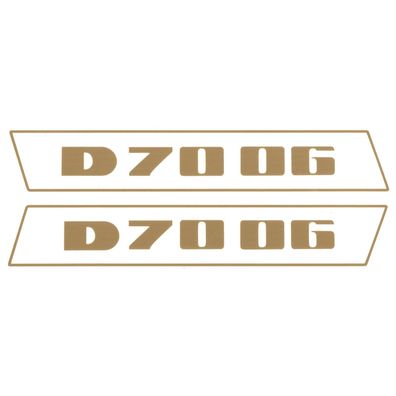 Deutz D7006 Gold bis 1974 Schlepper Traktor Aufkleber Klebefolie Klein Schmal