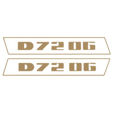Deutz D7206 Gold bis 1974 Schlepper Traktor Aufkleber Klebefolie Klein Schmal