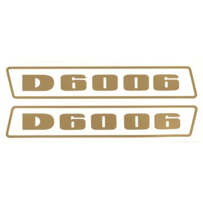 Deutz D6006 Gold bis 1974 Schlepper Traktor Aufkleber Klebefolie Groß