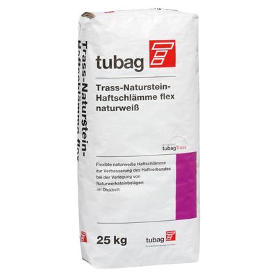 tubag TNH-flex Trass-Natursteinhaftschlämme naturweiß 25kg - Liefermenge