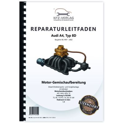 Audi A4 8D (94-02) Diesel Einspritz- Vorglühanlage 74-110 PS Reparaturanleitung