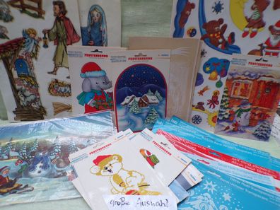 alte Fensterbilder selbsthaftend Haftfolie Krippe Weihnachten Herma