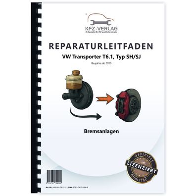 VW Transporter T6.1 ab 2019 Bremsanlagen Bremsen System Reparaturanleitung