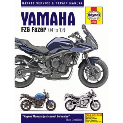 Yamaha Motorrad FZ6 Fazer (2004-2008) Reparaturanleitung Haynes