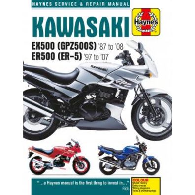 Kawasaki Motorrad EX500 und ER500 (1987-2008) Reparaturanleitung Haynes