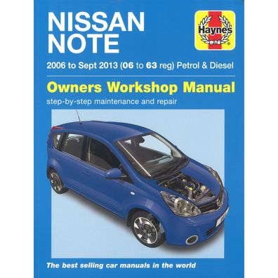 Nissan Note 2006-09.2013 Benzin Diesel Minivan Kombi Reparaturanleitung Haynes