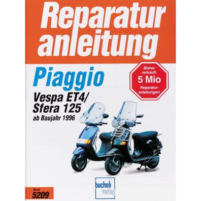 Piaggio Vespa ET4, Sfera 125 Typ ZAPM04,19,01 Bj. ab 1996 Reparaturanleitung