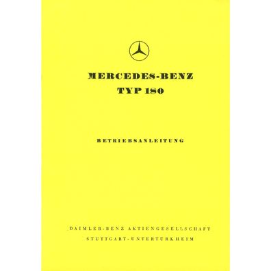 Mercedes-Benz W 120 Typ 180 07.1953-06.1957 Bedienungsanleitung