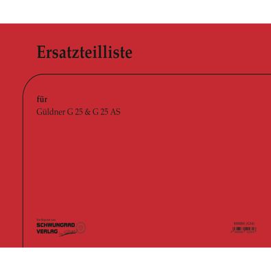 Linde-Güldner G25 G25S September 1966 Traktor Ersatzteilliste Ersatzteilkatalog