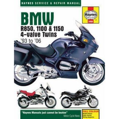 BMW R850, 1100 und 1150 4-Ventiler (1993 - 2006) Reparaturanleitung Haynes