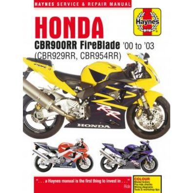 Honda Motorrad CBR900RR Fireblade (2000-2003) Reparaturanleitung Haynes