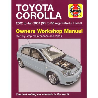 Toyota Corolla 2002-01.2007 Benzin Diesel Fließheck Reparaturanleitung Haynes