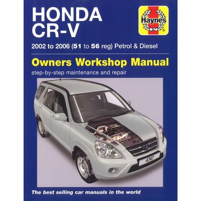 Honda CR-V 2002-2006 Benzin Diesel I-VTEC I-CDTI MK-II Reparaturanleitung Haynes