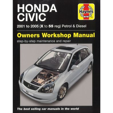 Honda Civic 2001-2005 Benzin Diesel 1396/1590/1686cc Reparaturanleitung Haynes