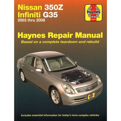 Nissan 350Z Infiniti G35 2003-2008 Reparaturanleitung Werkstatthandbuch Haynes