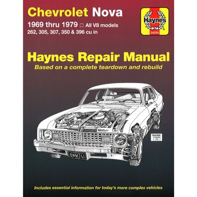 Chevrolet Nova (1969-1979) 262 305 307 350 396 V8 Reparaturanleitung Haynes