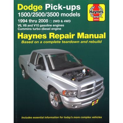 Dodge Pick-ups 1500 2500 3500 V6 V8 V10 1994-2008 Reparaturanleitung Haynes