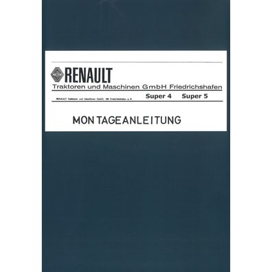 Renault Super 4 Super 5 Montageanleitung Werkstatthandbuch