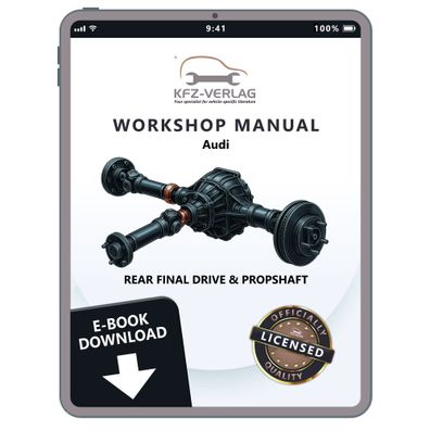 Audi A5 Cabrio 2009-2016 propshaft rear final drive 0BF 0BE repair manual eBook