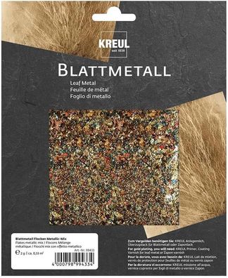 KREUL 99433 - Blattmetall-Flocken, Metallix-Mix, 2 g, für circa 0,33 m², zum Veredeln