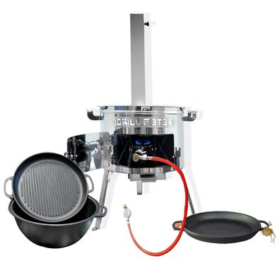 Utschak Set MultiFlame mit Holz und Gas befeuerbar mit Kazan nach Wahl