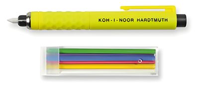 KOH Schneiderkreide Set 1 Fallbleistift + 6 farbige Minen
