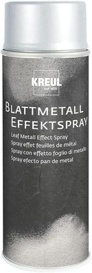 KREUL 994401 - Blattmetall Effekt-Spray, Silber, 400 ml, schnelltrocknender Nitro Kom