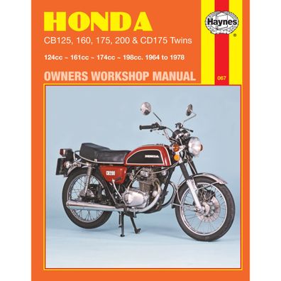 Honda CB125 CB160 CB175 CB200 1964-1978 UK US Motorrad Reparaturanleitung Haynes