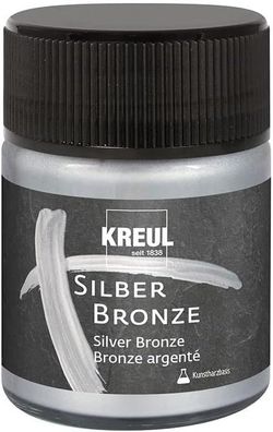KREUL 99461 - Metallpigmentlack Silber Bronze, 50 ml, für brillante Bronzeeffekte, de