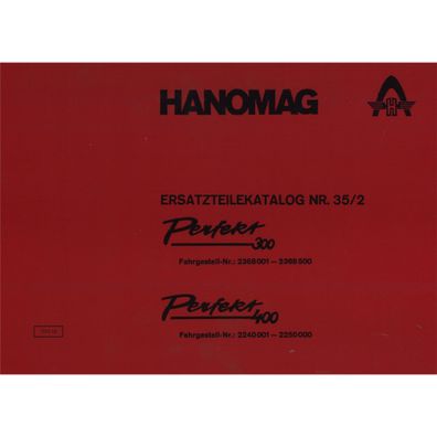 Hanomag Schlepper Perfekt 300 und 400 Nr. 35/2 Ersatzteilliste Ersatzteilkatalog