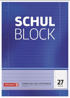 Brunnen Schulblock A4 Lineatur 27 50 Blatt 1052527