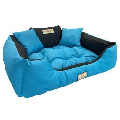 Hundebett Kingdog XXL Hundekorb Haustierbett waschbar weich 2 Kissen 15x15