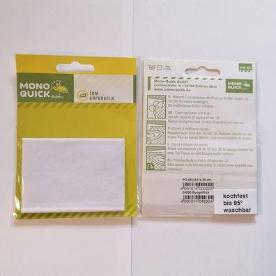 kochfester weißer Bügelflicken