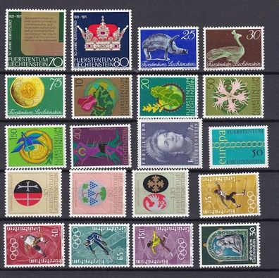Liechtenstein postfrisch Jahrgang 1971 siehe Bild