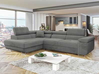 Ecksofa Torezio Eckcouch Polstersofa mit Schlaffunktion Bettkasten Polsterecke M24