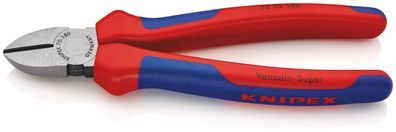 KNIPEX 70 02 180 Seitenschneider 180 mm schwarz atramentiert poliert mit Mehrkompo