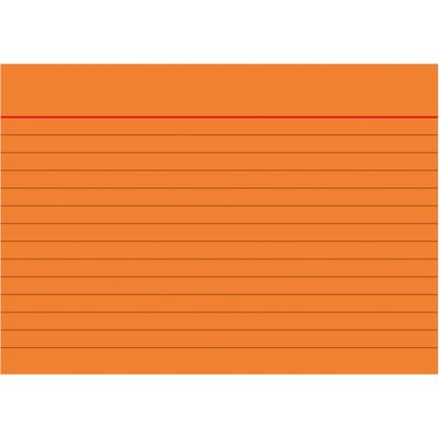 Brunnen Karteikarte A6 liniert orange 100 Stück 102260140