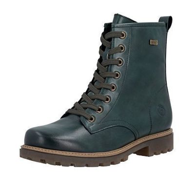 Remonte Schnürstiefel - Olive Glattleder