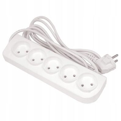 9,77 Euro pro Stück 5-fach Steckdosenleiste mit 300cm Kabel in weiß