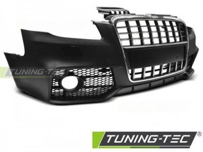 Upgrade Design Frontstoßstange für Audi A4 B7 (8E) 04-08 inkl. Zubehör schwarz/chr