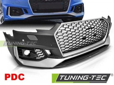 Upgrade Design Frontstoßstange für Audi A4 B9 (8W) 15-19 inkl. Zubehör mit PDC sch