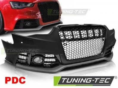Upgrade Design Frontstoßstange für Audi A5 11-16 inkl Zubehör mit PDC Hochglanz sc