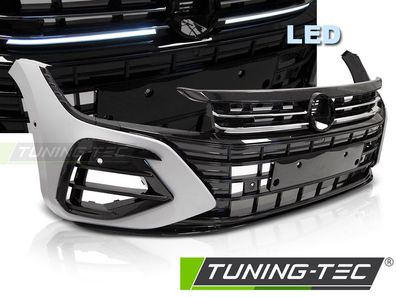 Upgrade Design Frontstoßstange für VW Arteon 17-20 Lim. Hochglanz schwarz inkl. LED