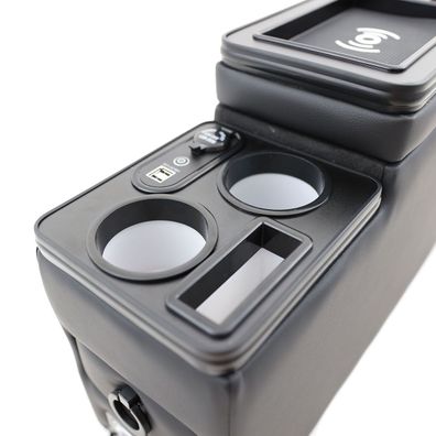 Black Edition Staufach Mittelkonsole Ablage für Citroen Jumpy II 06-16 mit RGB Farbw