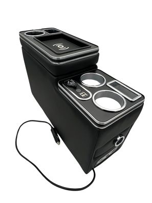 Chrom Edition Staufach Mittelkonsole Ablage für VW T5 GP (Facelift) 10-15 mit RGB Fa