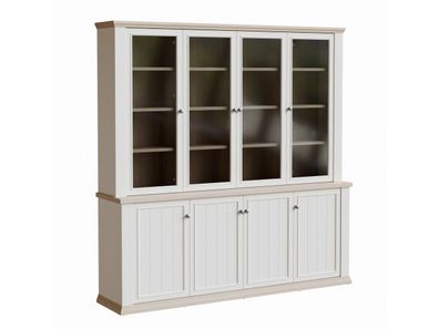 Anrichte Pontypool PNTR741-Q214 Buffet Kommode mit Aufsatz - Weiß/Riva Eiche